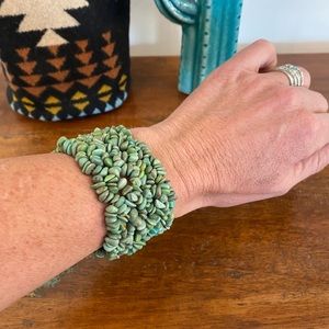 Turquoise stone stretch bracelet